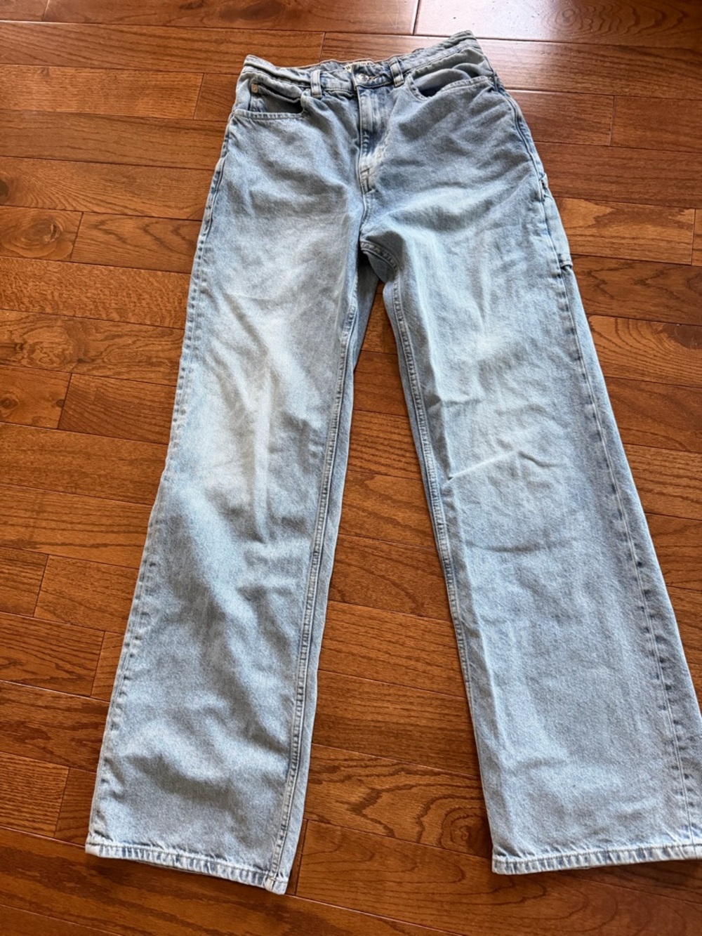 Free People Light Blue Straight Leg Jeans